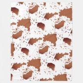 ブラウンカウズプリント フリースブランケット (正面)