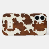 ブラウンカウハイドモノグラム Case-Mate iPhoneケース (裏面 (横))