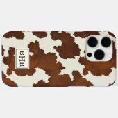 ブラウンカウハイドモノグラム Case-Mate iPhoneケース (裏面 (横))