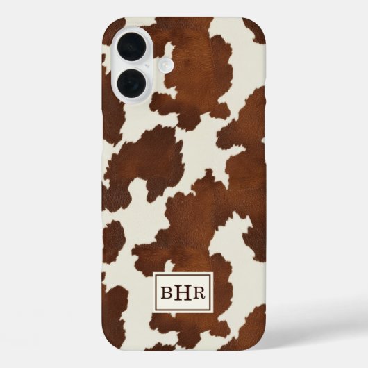 ブラウンカウハイドモノグラム Case-Mate iPhoneケース (裏面)