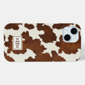 ブラウンカウハイドモノグラム Case-Mate iPhoneケース (裏面 (横))
