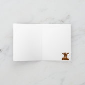 ブラウンカウファーム動物空白のノートカード カード (内部)