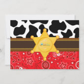 ブラウンカウボーイウェスタンオールドウェスト誕生日 招待状 (裏面)