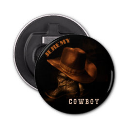 ブラウンカウボーイパーソナライズされたブーツ 栓抜き