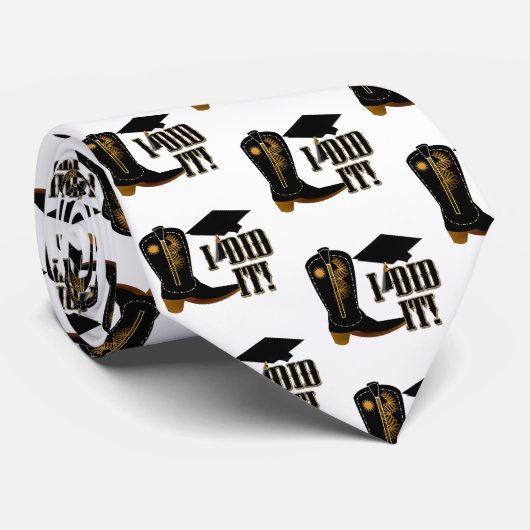 ブラウンカウボーイブーツ卒業 ネクタイ (ロール)