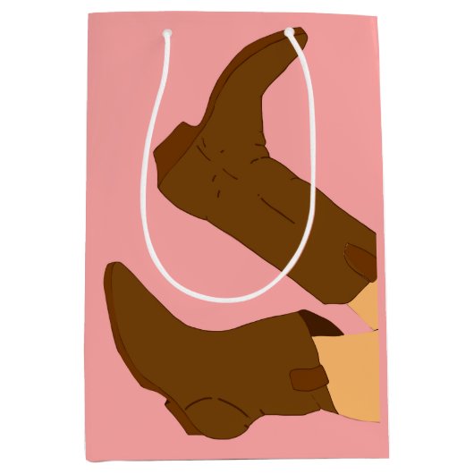 ブラウンカウボーイブーツ ミディアムペーパーバッグ (正面)