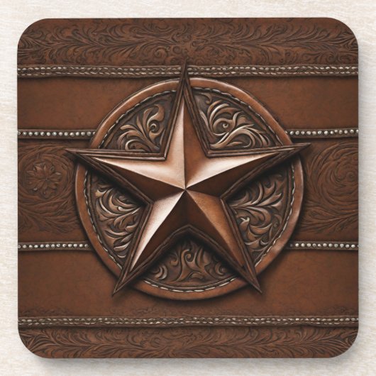 ブラウンカウボーイ素朴ウエスタンカントリーテキサス州スター コースター (正面)