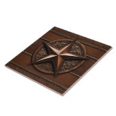 ブラウンカウボーイ素朴ウエスタンカントリーテキサス州スター タイル (側面)