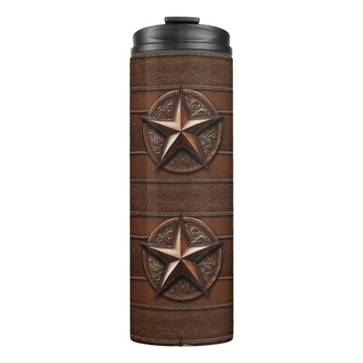 ブラウンカウボーイ素朴ウエスタンカントリーテキサス州スター タンブラー (正面)