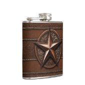 ブラウンカウボーイ素朴ウエスタンカントリーテキサス州スター フラスク (右)