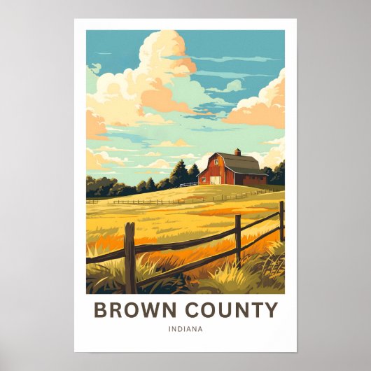 ブラウンカウンティインディアナトラベルプリント ポスター (正面)