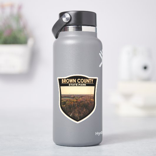 ブラウンカウンティ州パークインディアナバッジ シール (HydroFlask)