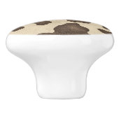 ブラウンカウー素朴プリントカントリーウエスタンロデオ セラミックノブ (側面)