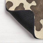 ブラウンカウー素朴プリントカントリーウエスタンロデオ マウスパッド (コーナー)