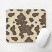 ブラウンカウー素朴プリントカントリーウエスタンロデオ マウスパッド (マウス)