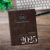 ブラウンカスタムビジネスオーガナイザー2025会社ロゴ プランナー手帳