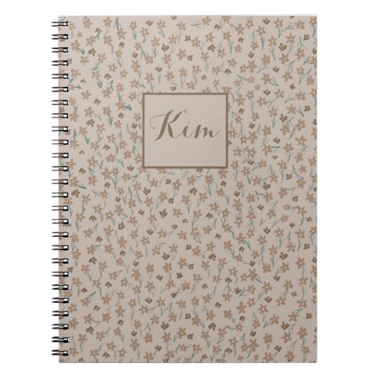 ブラウンカスタムフローラ手帳 ノートブック (正面)