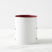 ブラウンカスタム文字最初にコーヒーを飲む マグカップ (中央)