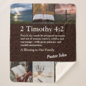 ブラウンカスタム牧師ユニーク向けクリスマスプレゼント シェルパブランケット (正面)