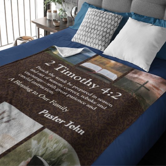 ブラウンカスタム牧師ユニーク向けクリスマスプレゼント シェルパブランケット