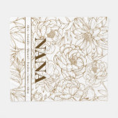 ブラウンカスタム ナナ ネーム フリースブランケット (正面(横))