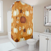 ブラウンカボチャフローラ秋と秋パターン シャワーカーテン (インサイチュ)