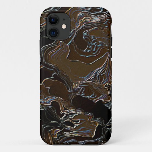 ブラウンカモフラージュ効果デザイン Case-Mate iPhoneケース (裏面)