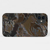 ブラウンカモフラージュ効果デザイン Case-Mate iPhoneケース (裏面(横))