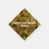 ブラウンカモフラージュ スタンダードカクテルナプキン (角)