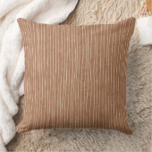ブラウンカラメル淡い色のストライプ装飾用クッション クッション (ブランケット)
