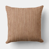 ブラウンカラメル淡い色のストライプ装飾用クッション クッション (裏面)