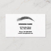 ブラウンカラーの名刺にマイクロブレイディングアーティスト 名刺 (裏面)