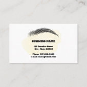 ブラウンカラーの名刺にマイクロブレイディングアーティスト 名刺 (裏面)