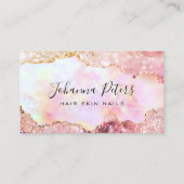 ブラウンカラーフェイクグリッター名刺 名刺 (正面)