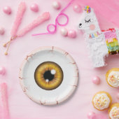 ブラウンカラー眼球ハロウィーン血球眼球 ペーパープレート (パーティー)