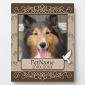 ブラウンカリグラフスワカスタムールズペット悔やみや弔慰 フォトプラーク (正面)
