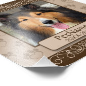 ブラウンカリグラフスワカスタムールズペット悔やみや弔慰 フォトプリント (角)