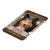 ブラウンカリグラフスワカスタムールズペット悔やみや弔慰 マグネット (左側)