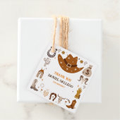 ブラウンカワイトカウボーイ誕生日パーティー フェイバータグ (インサイチュ)