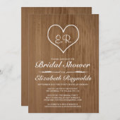 ブラウンカントリーブライダルシャワー招待状 招待状 (正面/裏面)