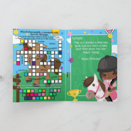 ブラウンガールズエクシークレットメッセージ誕生日 カード