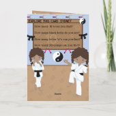 ブラウンガールズカラートページハッピーバースデー カード (裏面)