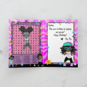 ブラウンガールズヒップホップ単語検索ハッピーバースデー カード (内部)