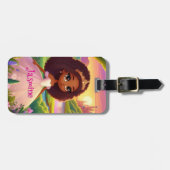 ブラウンガールマジカルプリンセスラゲージタグ ラゲッジタグ (正面横)
