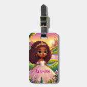 ブラウンガールマジカルプリンセスラゲージタグ ラゲッジタグ (正面縦)