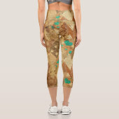 ブラウンキグランジルトスターズハート カプリレギンス (裏面)