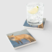 ブラウンキツネ ストーンコースター (横)