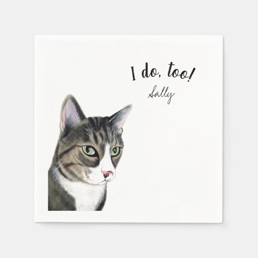 ブラウンキャットカクテルナプキンズ スタンダードカクテルナプキン (正面)