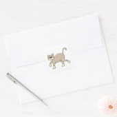 ブラウンキャット歩く スクエアシール