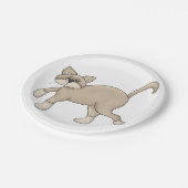 ブラウンキャット歩く ペーパープレート (アングル)